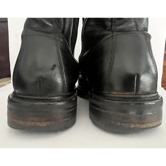 AllSaints Piero Combat Ankle Boots •EU 46/US 13• Black Leather Zipper $349 main image 11